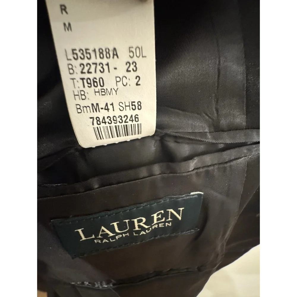 Lauren‎ Ralph Lauren Men's 100% Wool Blazer 50L Black Made in Canada